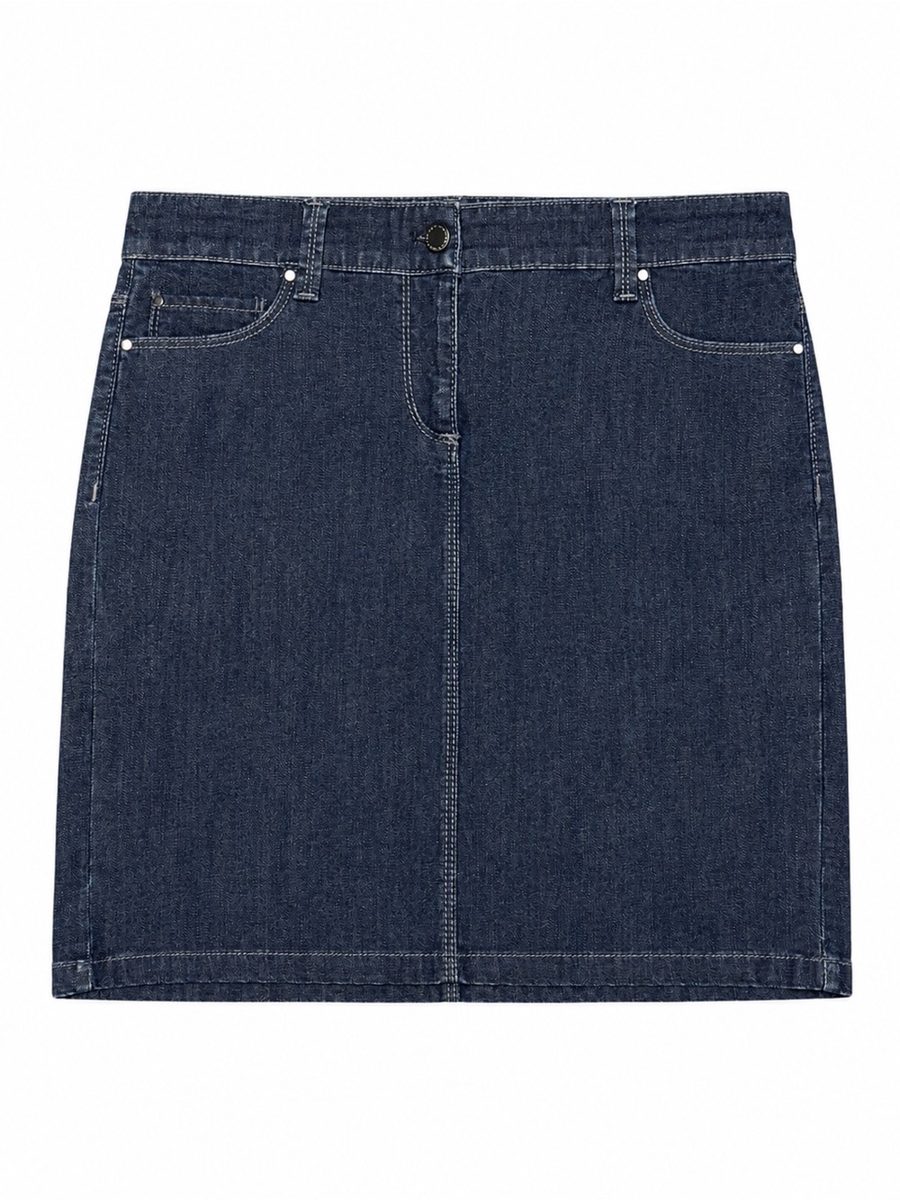 Ann Taylor Blue Denim Straight/Pencil Cotton Skirt with Back Pockets Size 0